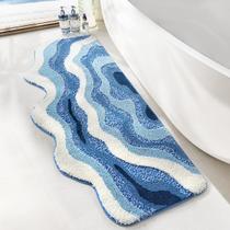 Tapete de banho Ankah Ocean Design antiderrapante, lavável à máquina