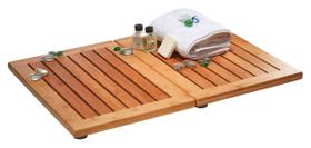 Tapete de banho Bambüsi Bamboo Dobrável de Madeira 60x45cm Antiderrapante