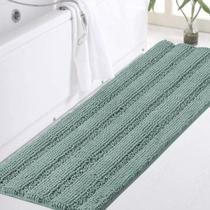 Tapete de banho Bathroom Runner Turquoize Chenille 120x45cm azul