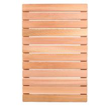 Tapete de banho bingaai de madeira de cedro 60x40cm antiderrapante para banheiro Tapete de banho bingaai de madeira de cedro 60x40cm antiderrapante para banheiro