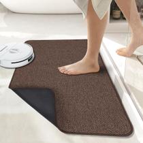Tapete de banho Bosap Ultra Thin Rubber Bathroom 20x32cm marrom