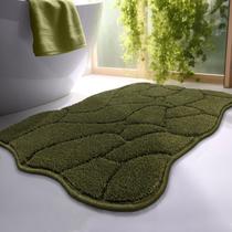 Tapete de banho BSICPRO Large 60x90cm, microfibra antiderrapante, verde oliva Tapete de banho BSICPRO Large 60x90cm, microfibra antiderrapante, verde oliva