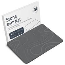Tapete de banho de pedra Veeloim Diatomaceous Earth Non-Slip Grey