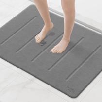 Tapete de banho de pedra Yolife Large 32x20cm Diatomaceous Earth Dark Grey
