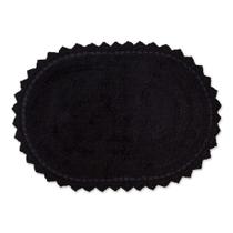 Tapete de banho DII Crochet Collection reversível pequeno oval preto Tapete de banho DII Crochet Collection reversível pequeno oval preto