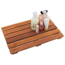 Tapete de banho em teca VaeFae Luxury Spa antiderrapante 50x33cm