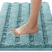 Tapete de banho H.VERSAILTEX Extra Thick Chenille listrado 43x60cm Aqua Tapete de banho H.VERSAILTEX Extra Thick Chenille listrado 43x60cm Aqua