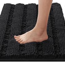 Tapete de banho H.VERSAILTEX Extra Thick Chenille listrado 50x80cm preto Tapete de banho H.VERSAILTEX Extra Thick Chenille listrado 50x80cm preto
