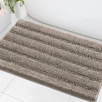 Tapete de banho H.VERSAILTEX Extra Thick Chenille listrado taupe 60x90cm Tapete de banho H.VERSAILTEX Extra Thick Chenille listrado taupe 60x90cm