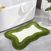 Tapete de banho HAOCOO Green Gradient Irregular Shape 45x65cm
