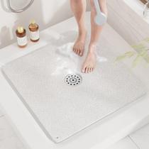 Tapete de banho HITSLAM Loofah Bath 60x60cm PVC branco antiderrapante