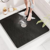 Tapete de banho HITSLAM Square 80x80cm antiderrapante em PVC macio preto Tapete de banho HITSLAM Square 80x80cm antiderrapante em PVC macio preto