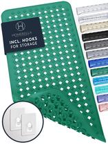 Tapete de banho homerella antiderrapante resistente a mofo 90x40cm com ganchos Tapete de banho homerella antiderrapante resistente a mofo 90x40cm com ganchos