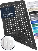 Tapete de banho homerella antiderrapante resistente a mofo 90x40cm com ganchos Tapete de banho homerella antiderrapante resistente a mofo 90x40cm com ganchos