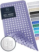 Tapete de banho homerella antiderrapante resistente a mofo 90x40cm com ganchos Tapete de banho homerella antiderrapante resistente a mofo 90x40cm com ganchos