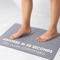 Tapete de banho Homergy SuperAbsorbent & QuickDry 40x60cm cinza Tapete de banho Homergy SuperAbsorbent & QuickDry 40x60cm cinza