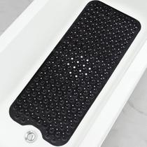 Tapete de banho Linoows Extra Long Antiderrapante 99x41cm Preto Tapete de banho Linoows Extra Long Antiderrapante 99x41cm Preto