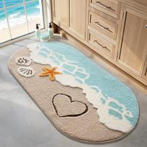 Tapete de banho LUMI Beach, antiderrapante, ultramacio, 76x152 cm