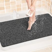 Tapete de banho LuxStep 102x61 cm, antiderrapante, de secagem rápida, preto