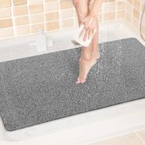 Tapete de banho LuxStep Tapete de banheira antiderrapante 100x60cm PVC cinza