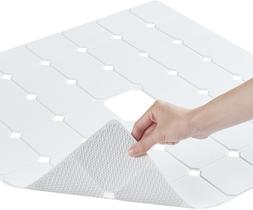 Tapete de banho MeiMeide Non Slip Silicone Soft 60x60cm branco Tapete de banho MeiMeide Non Slip Silicone Soft 60x60cm branco
