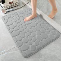 Tapete de banho Memory Foam YIHOUSE Cobblestone Light Grey 51x81cm
