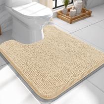 Tapete de banho OLANLY Chenille em forma de U 60x60cm bege Tapete de banho OLANLY Chenille em forma de U 60x60cm bege