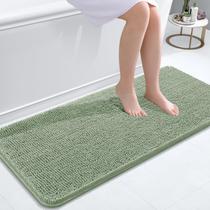 Tapete de banho OLANLY Chenille Extra Macio Absorvente 120x50cm Verde Sálvia