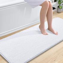 Tapete de banho OLANLY Chenille Extra Macio Absorvente 150x60cm Branco