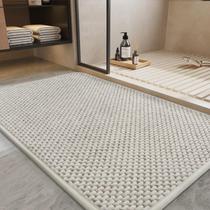 Tapete de banho PADOOR Chenille 61x91 cm Creme bege antiderrapante