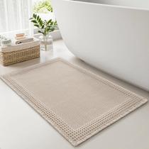 Tapete de banho RESARE Waffle Super Absorvente 45x75cm Bege Pálido Tapete de banho RESARE Waffle Super Absorvente 45x75cm Bege Pálido