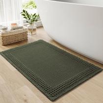 Tapete de banho RESARE Waffle Super Absorvente 60x90cm Verde Tapete de banho RESARE Waffle Super Absorvente 60x90cm Verde