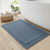 Tapete de banho RESARE Waffle superabsorvente antiderrapante 45x75cm azul Tapete de banho RESARE Waffle superabsorvente antiderrapante 45x75cm azul
