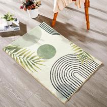 Tapete de banho RoomTalks Boho Green Cute, antiderrapante, lavável, 2 x 3 pés Tapete de banho RoomTalks Boho Green Cute, antiderrapante, lavável, 2 x 3 pés