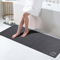 Tapete de banho RUERYA cinza escuro extra longo 40 x 120 cm Tapete de banho RUERYA cinza escuro extra longo 40 x 120 cm