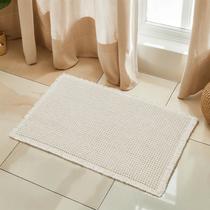 Tapete de banho SUBRTEX Waffle Braided Chenille 40x60cm branco Tapete de banho SUBRTEX Waffle Braided Chenille 40x60cm branco