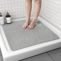 Tapete de banho tchdio antiderrapante confortável 60x60cm cinza claro