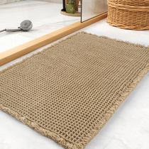 Tapete de banho Tchdio Waffle superabsorvente antiderrapante 45x75cm