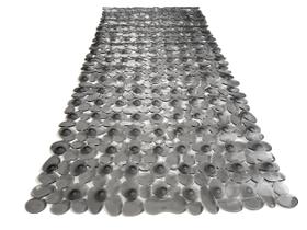 Tapete de banho TIKE SMART Pebbles” antiderrapante 35x16 retangular cinza Tapete de banho TIKE SMART Pebbles” antiderrapante 35x16 retangular cinza