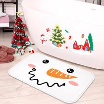 Tapete de banho Tinideya Snowman 50 x 80 cm Tapete de banheiro de Natal Tapete de banho Tinideya Snowman 50 x 80 cm Tapete de banheiro de Natal