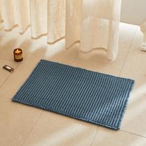 Tapete de banho TYUU Waffle Denim Blue 76x51cm, antiderrapante, lavável