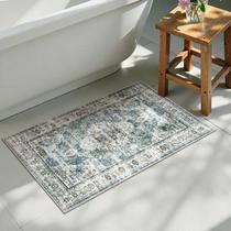 Tapete de banho Uphome Boho Distressed Farmhouse Blue 50x80cm