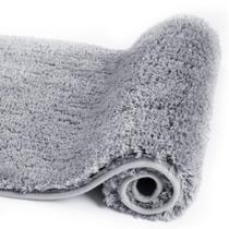 Tapete de banho Walensee antiderrapante absorvente de água cinza 40x60cm