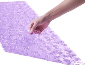 Tapete de banho Webos Non Slip Extra Large Pebble Clear Purple Tapete de banho Webos Non Slip Extra Large Pebble Clear Purple