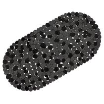 Tapete de banho WELTRXE Pebbles para banheira preto antiderrapante 70x35cm Tapete de banho WELTRXE Pebbles para banheira preto antiderrapante 70x35cm