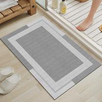 Tapete de banho YDKGL Ultra Thin Quick Dry Antiderrapante Borracha Cinza 40x60cm