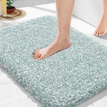 Tapete de banho Yimobra antiderrapante lavável 60x43cm Sky Light Blue