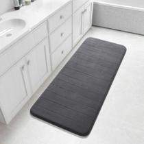 Tapete de banho Yimobra Bathroom Runner Memory Foam 140x60cm cinza escuro