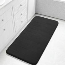 Tapete de banho Yimobra Long 44x24cm Memory Foam Black