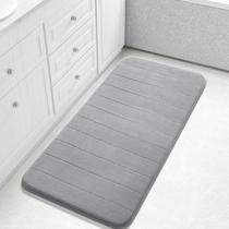 Tapete de banho Yimobra Long 44x24cm Memory Foam Super Soft Grey